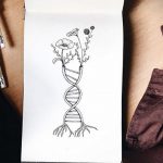 Фото тату с цепочкой ДНК 25.04.2020 №003 -DNA Chain Tattoo- tatufoto.com