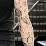 Фото тату с цепочкой ДНК 25.04.2020 №006 -DNA Chain Tattoo- tatufoto.com
