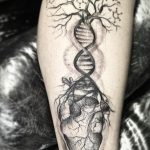 Фото тату с цепочкой ДНК 25.04.2020 №008 -DNA Chain Tattoo- tatufoto.com