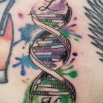Фото тату с цепочкой ДНК 25.04.2020 №024 -DNA Chain Tattoo- tatufoto.com