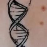 Фото тату с цепочкой ДНК 25.04.2020 №030 -DNA Chain Tattoo- tatufoto.com