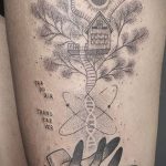 Фото тату с цепочкой ДНК 25.04.2020 №033 -DNA Chain Tattoo- tatufoto.com