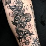 Фото тату с цепочкой ДНК 25.04.2020 №041 -DNA Chain Tattoo- tatufoto.com
