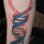 Фото тату с цепочкой ДНК 25.04.2020 №042 -DNA Chain Tattoo- tatufoto.com