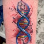 Фото тату с цепочкой ДНК 25.04.2020 №047 -DNA Chain Tattoo- tatufoto.com