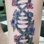 Фото тату с цепочкой ДНК 25.04.2020 №051 -DNA Chain Tattoo- tatufoto.com