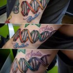 Фото тату с цепочкой ДНК 25.04.2020 №065 -DNA Chain Tattoo- tatufoto.com