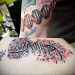 Фото тату с цепочкой ДНК 25.04.2020 №068 -DNA Chain Tattoo- tatufoto.com
