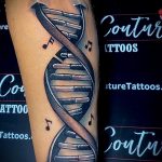 Фото тату с цепочкой ДНК 25.04.2020 №070 -DNA Chain Tattoo- tatufoto.com