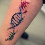 Фото тату с цепочкой ДНК 25.04.2020 №073 -DNA Chain Tattoo- tatufoto.com