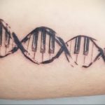 Фото тату с цепочкой ДНК 25.04.2020 №083 -DNA Chain Tattoo- tatufoto.com