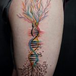 Фото тату с цепочкой ДНК 25.04.2020 №084 -DNA Chain Tattoo- tatufoto.com