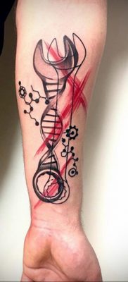 Фото тату с цепочкой ДНК 25.04.2020 №087 -DNA Chain Tattoo- tatufoto.com