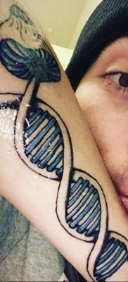 Фото тату с цепочкой ДНК 25.04.2020 №093 -DNA Chain Tattoo- tatufoto.com