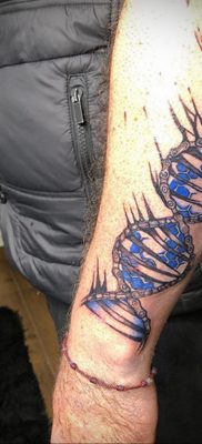 Фото тату с цепочкой ДНК 25.04.2020 №098 -DNA Chain Tattoo- tatufoto.com
