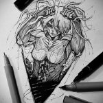 Фото татуировки аниме ко дню аниме 11.04.2020 №022 -anime tattoo- tatufoto.com