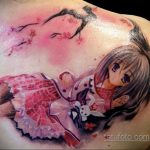 Фото татуировки аниме ко дню аниме 11.04.2020 №075 -anime tattoo- tatufoto.com