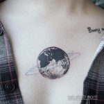 Фото татуировки з планетой Земля 22.04.2020 №009 -planet earth tattoo- tatufoto.com