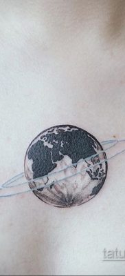 Фото татуировки з планетой Земля 22.04.2020 №009 -planet earth tattoo- tatufoto.com