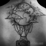 Фото татуировки з планетой Земля 22.04.2020 №013 -planet earth tattoo- tatufoto.com