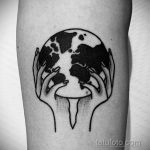 Фото татуировки з планетой Земля 22.04.2020 №015 -planet earth tattoo- tatufoto.com