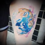 Фото татуировки з планетой Земля 22.04.2020 №026 -planet earth tattoo- tatufoto.com