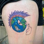 Фото татуировки з планетой Земля 22.04.2020 №037 -planet earth tattoo- tatufoto.com