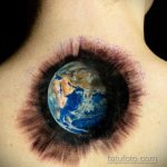 Фото татуировки з планетой Земля 22.04.2020 №040 -planet earth tattoo- tatufoto.com