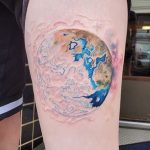Фото татуировки з планетой Земля 22.04.2020 №043 -planet earth tattoo- tatufoto.com