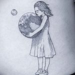 Фото татуировки з планетой Земля 22.04.2020 №055 -planet earth tattoo- tatufoto.com