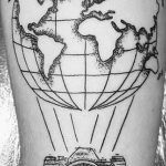 Фото татуировки з планетой Земля 22.04.2020 №087 -planet earth tattoo- tatufoto.com