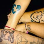 Фото татуировки пазл ко дню аутистов 02.04.2020 №056 -autism puzzle tattoo- tatufoto.com