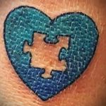 Фото татуировки пазл ко дню аутистов 02.04.2020 №069 -autism puzzle tattoo- tatufoto.com