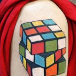 Фото Татуировки с Кубиком Рубика 16.05.2020 №004 -Rubik Cube Tattoo- tatufoto.com