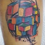 Фото Татуировки с Кубиком Рубика 16.05.2020 №032 -Rubik Cube Tattoo- tatufoto.com