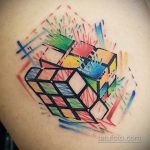 Фото Татуировки с Кубиком Рубика 16.05.2020 №036 -Rubik Cube Tattoo- tatufoto.com