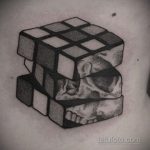 Фото Татуировки с Кубиком Рубика 16.05.2020 №043 -Rubik Cube Tattoo- tatufoto.com