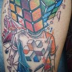 Фото Татуировки с Кубиком Рубика 16.05.2020 №046 -Rubik Cube Tattoo- tatufoto.com