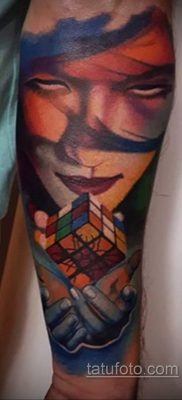 Фото Татуировки с Кубиком Рубика 16.05.2020 №047 -Rubik Cube Tattoo- tatufoto.com