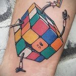 Фото Татуировки с Кубиком Рубика 16.05.2020 №050 -Rubik Cube Tattoo- tatufoto.com