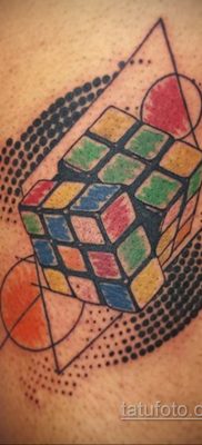 Фото Татуировки с Кубиком Рубика 16.05.2020 №052 -Rubik Cube Tattoo- tatufoto.com