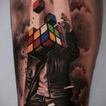 Фото Татуировки с Кубиком Рубика 16.05.2020 №053 -Rubik Cube Tattoo- tatufoto.com