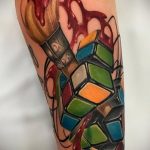 Фото Татуировки с Кубиком Рубика 16.05.2020 №055 -Rubik Cube Tattoo- tatufoto.com