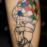 Фото Татуировки с Кубиком Рубика 16.05.2020 №063 -Rubik Cube Tattoo- tatufoto.com