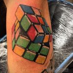 Фото Татуировки с Кубиком Рубика 16.05.2020 №068 -Rubik Cube Tattoo- tatufoto.com