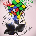 Фото Татуировки с Кубиком Рубика 16.05.2020 №070 -Rubik Cube Tattoo- tatufoto.com