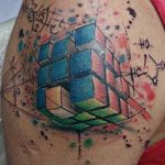 Фото Татуировки с Кубиком Рубика 16.05.2020 №075 -Rubik Cube Tattoo- tatufoto.com