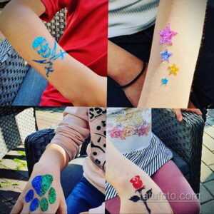 Фото пример глиттер (блеск) татуировки 31.05.2020 №4005 - tattoo- tatufoto.com