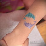 Фото пример глиттер (блеск) татуировки 31.05.2020 №4008 - tattoo- tatufoto.com