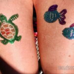 Фото пример глиттер (блеск) татуировки 31.05.2020 №4060 - tattoo- tatufoto.com